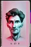 Placeholder: Create the cover of the book 1984 by Orwell. Soft colors. Sketch on papee