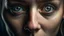 Placeholder: Emotive close-up focusing on magnetic eyes, deep and captivating gaze directed directly at the observer, facial expression conveying intense connection, lips shaping words, soft light enhancing the depth of the gaze, close and personal atmosphere, contemporary portrait style