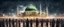 Placeholder: Hyper Realistic Majestic View of Madina with lots of people worshipping at rainy night with vignette effect