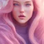 Placeholder: trees, pink, blonde hair, beautiful, whole face, hyperrealism, masterpiece, expert, cinematic lighting, sharp focus, 8K, pastel, macro lens, woman, detailed, flower