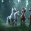 Placeholder: close up on sweet pegasi in a clearing in the forest of purgatory, movie poster, cinema 4d, 4k