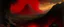Placeholder: A dark red underground lava cavern with a volcano painted by George Inness
