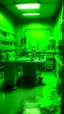 Placeholder: A lime green laboratory with cybernetic slime painted by Georges Seurat