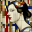 Placeholder: a beautiful woman by Piet Mondrian