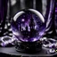 Placeholder: gothic black and purple crystal ball mystical