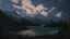 Placeholder: Stylized image of a forest, near a serene lake and mountains in the background at sunrise
