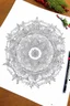 Placeholder: christmas mandala drawing, coloring page, easy,