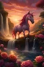 Placeholder: waterfall sunset unicorn rose