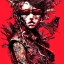 Placeholder: beautiful punk girl, hyper detailed, hyperdetailed, intricately detailed, illustration by <kilian eng> <Yoji Shinkawa>, darkred tones,