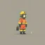 Placeholder: minimalistic character. firefighter