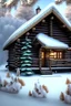 Placeholder: Winter log cabin