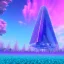 Placeholder: Blue futuristic cristal tower in a flowery countryside, glitter pink in a galactic ambiance, delicate colors in the foreground, full of details, smooth, light effect，vaporwave colorful, smooth, extremely sharp detail, finely tuned detail, ultra high definition, 8 k, unreal engine 5, ultra sharp focus