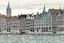 Placeholder: Imagine a modern poster inspered drawing of representative buildings of the danish cities copenhagen roskile and hillerød