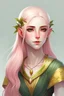 Placeholder: Female Spring Elf with long blonde and pink hair