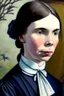 Placeholder: Young Emily Dickinson portrait by Bekir Salim, Fine Art, Art Deco, Abstract Realism, Figurative, high quality, historical