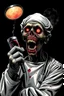 Placeholder: Science experiment Horror zombie surgeon by Richard Corben, Todd Schorr, T-Shirt Design, Black Background