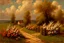 Placeholder: Clouds, spring trees, little pathway, fence, flowers, otto pippel impressionisn painting