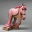 Placeholder: a wooden pink horse