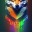 Placeholder: Wolf, red, orange, yellow, green, blue, purple, masterpiece, expert, 8K, hyperrealism, sharp focus, cinematic lighting