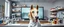 Placeholder: we absolutely should mix horses and dogs scientist lab, mad scientist portrait, sample of horse dog on a screen