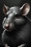 Placeholder: Portrait of a gray anthropomorphic rat