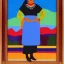 Placeholder: Full body portrait, painting, medium shot lady style of Mimbres