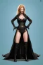 Placeholder: Kim Basinger in black leather gown, evil,energetic, villain, busty, cleavage, curvy, angry, happy, stern look. character design by cory loftis, fenghua zhong, ryohei hase, ismail inceoglu and ruan jia. unreal engine 5, artistic lighting, highly detailed, photorealistic, fantasy