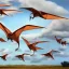 Placeholder:  pterosaurs flying in the sky