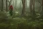 Placeholder: green robed elf in forest facing away, highly detailed, 8k, atmospheric lighting, trending on artstation