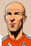 Placeholder: Arjen Robben Dutch football player cartoon 2d