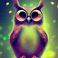 Placeholder: Owl, forest, bokeh, sparkle, depth of field,