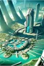 Placeholder: high detail map of futuristic tropical dystopian city