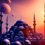 Placeholder: 3d render, Rectangle huge Mothership over the istanbul, ridley scott style, high details, high contrast, long explosure, hyper realistic, color grading, bokeh, rectangle background, unreal engine 5, 8k