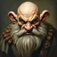 Placeholder: Dnd, dwarf, handpainted by a renaissance artist, oil painting, head portrait, sturdy, mighty, grizzled, old, angry, barbarian, round ears