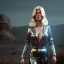 Placeholder: Ultra Realistic retro sci-fi movie scene, waist up view portrait, 5 clones blonde women, sweet young Claudia Schiffer face, perfect iris, glow eyes, makeup, weapon. Soldiers background, Retro sci-fi style, helmet, tight latex coat, fog, rain, soft color, highly detailed, unreal engine 5, ray tracing, RTX, lumen lighting, ultra detail, volumetric lighting, 3d, finely drawn, high definition, high resolution.