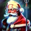 Placeholder: art by brom, santa with a broad sword, ice palace, sexy blonde