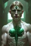 Placeholder: photorealistic white male handsome, hyperdetailed painting, luminism, Bar lighting, complex, dark green miltary armor, 4k resolution concept art, Artgerm, WLOP, Alphonse Mucha, 3d render, octane render, intricately detailed, cinematic, awesome full color, hand drawn, dark, gritty, cinematic