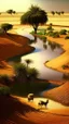 Placeholder: Africa, farming, river and desert