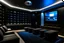 Placeholder: a dedicated home cinema room with LED ambient lighting in the walls