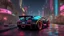 Placeholder: Bugatti Veyron Mansory Cyberpunk 2077 neon Style, Super Detailed, desktop wallpaper, 4K rear view, center