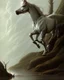 Placeholder: A centaur majestically galloping through the dense forest in the style of gustav dore, fantastical landscape, soft strokes , mythology portrait, classic painting