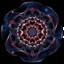 Placeholder: Mesmerizing abstract visual, 3d recursive Symmetrical structure of flowing translucent shapes, centered, soft aesthetic, negetive space.galaxsy background