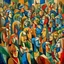 Placeholder: piccasso crowd people cubism