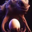 Placeholder: Cute fluid ink creature hatching from egg, big black eyes, unreal engine 5, 8k resolution, photorealistic, ultra detailed, by greg rutowski