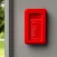 Placeholder: Fire alarm red notifier box on wall