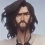 Placeholder: man, YOUG, long hair, black hair