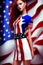 Placeholder: girl, American flag dress