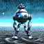 Placeholder: organic robot ai at the edge of the universe in surrealistic style