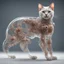 Placeholder: Mechanical anatomy of a cat being, transparent skin revealing all the mechanisms 8k