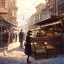 Placeholder: steampunk girl, streetMarket,